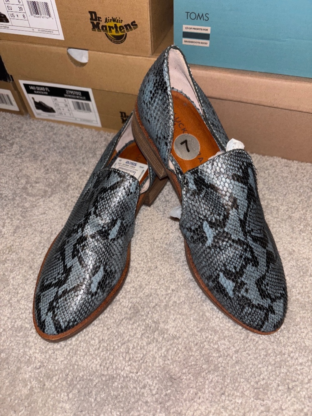 Lucky Brand Snake Skin Pattern Ankle Bootie